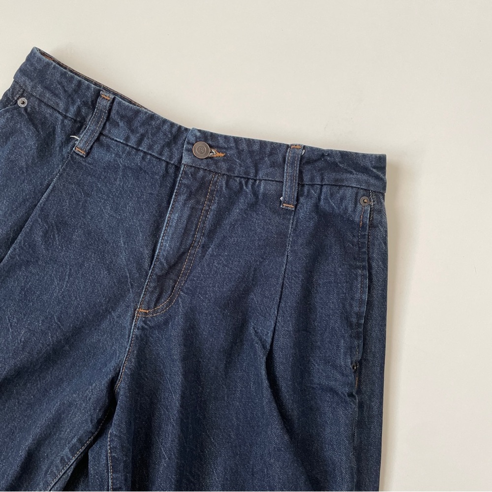 Banana Republic Luxe Mid Rise Straight Denim Jeans Dark Wash, Size 28/6 Regular - Picture 7 of 14